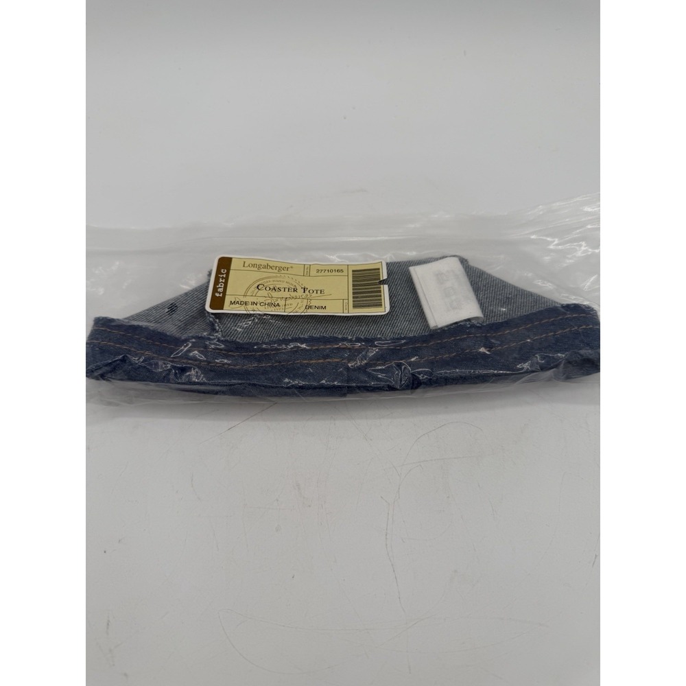 🧺☕ Longaberger Coaster Tote Basket Liner ONLY – Denim – NIP 💙✨